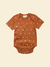 Load image into Gallery viewer, Terracotta Moons Short-Sleeve Bodysuit
