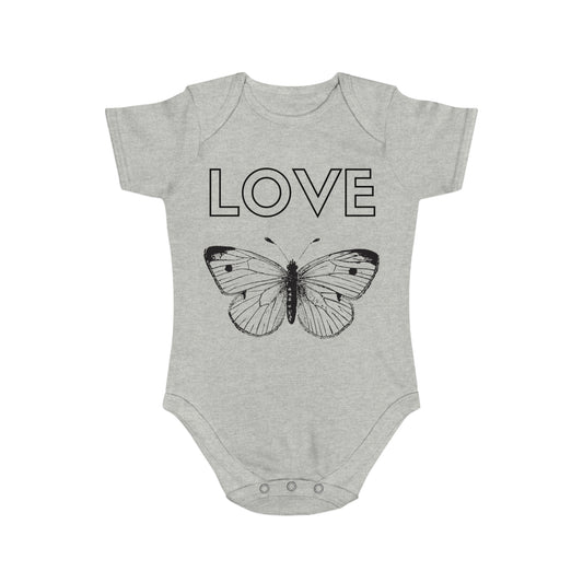 Two Owls BUTTERFLY LOVE Short Sleeve Baby Romper