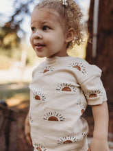 Load image into Gallery viewer, child playing outside wearing sun organic short sleeve tee
