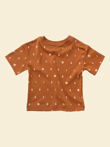 Terracotta moon organic short sleeve tee