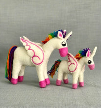 Load image into Gallery viewer, Felt rainbow unicorns
