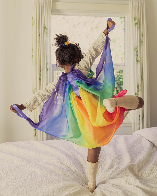 Silk Dress- Up Wings Rainbow