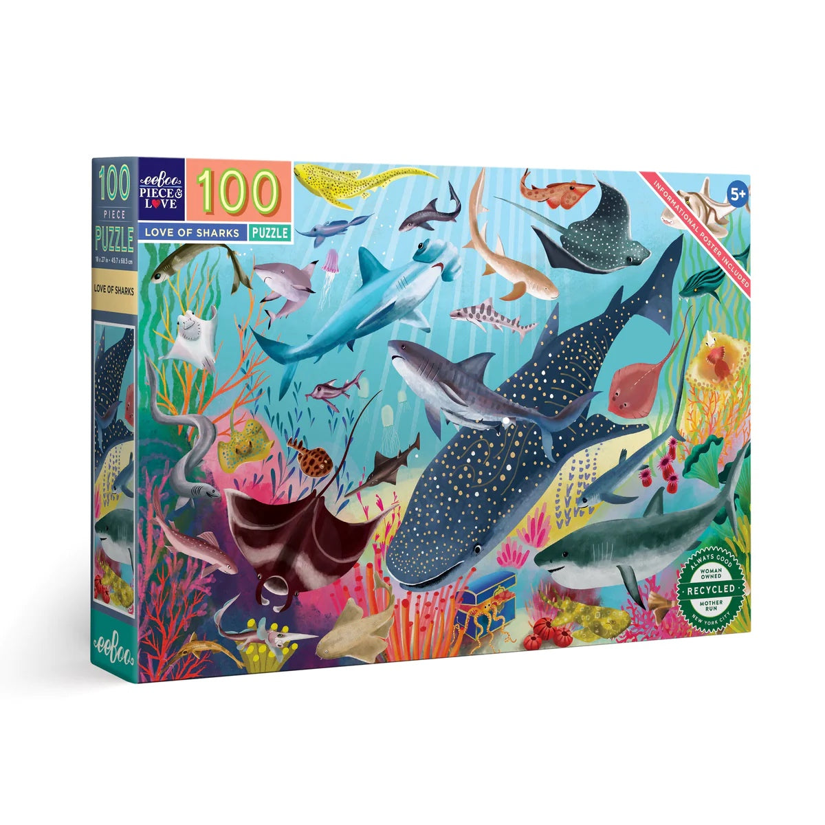 Love of Sharks 100-piece Puzzle