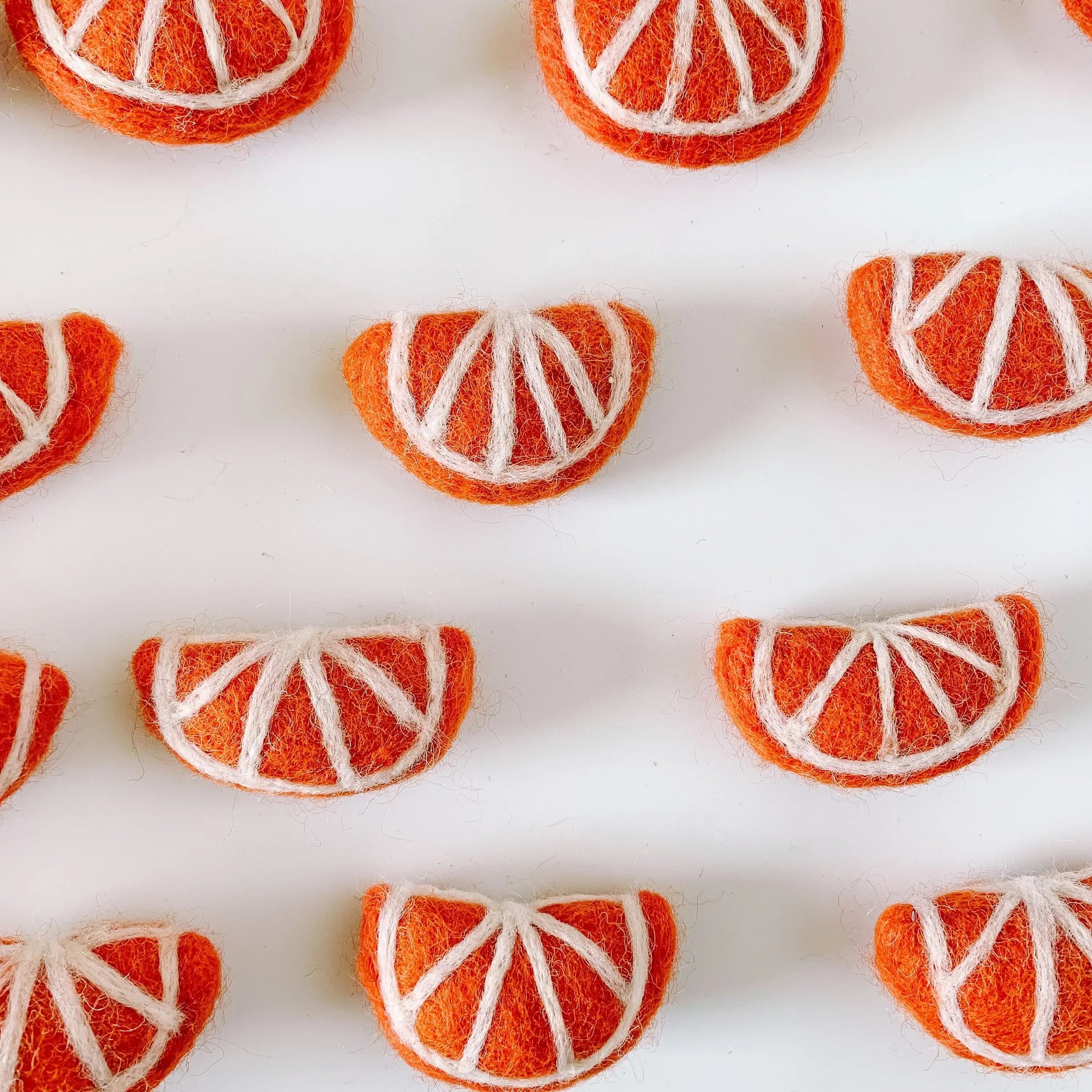 set of felt orange slices