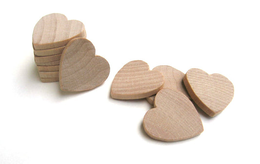 craft wooden heart shapes