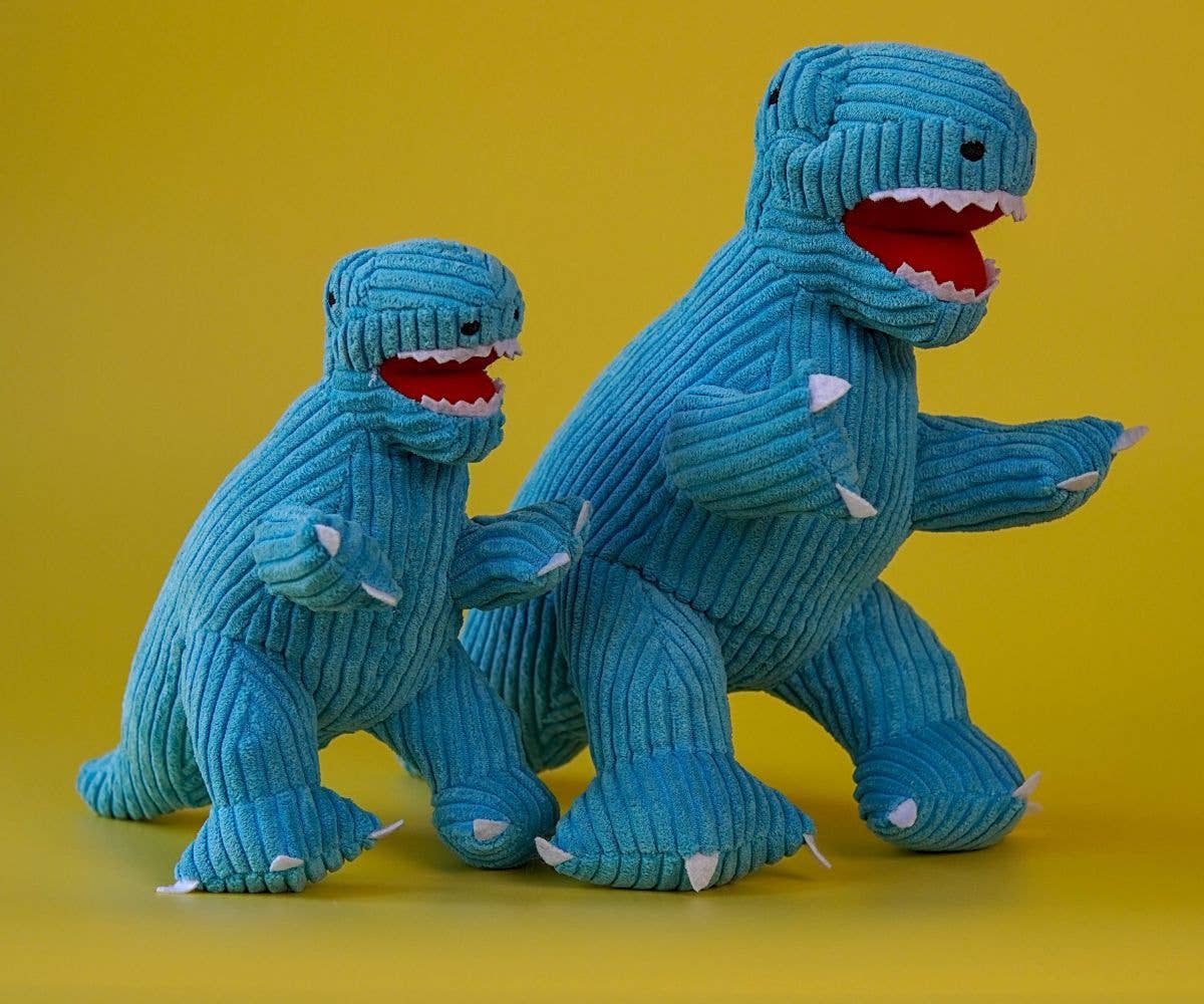 Ice blue corduroy t-rex plush toys