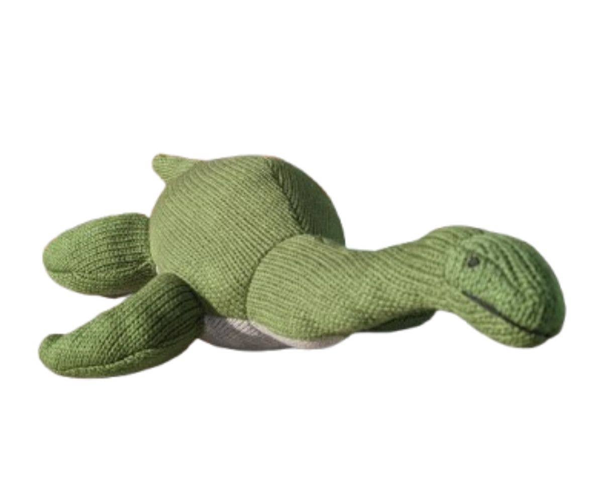 knitted green plesiosaurus plush toy