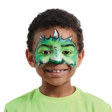 Load image into Gallery viewer, child with dragon face paint
