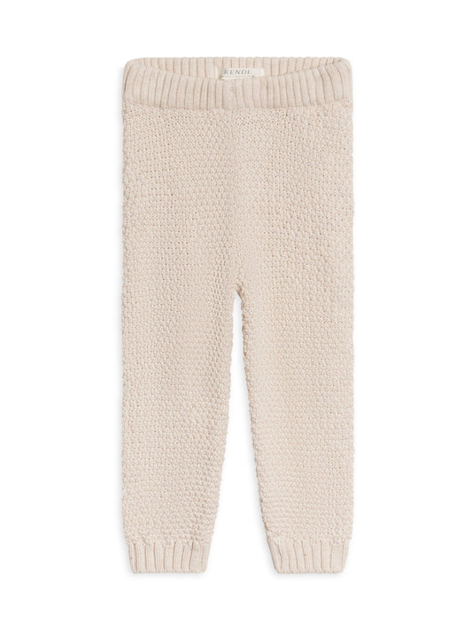 Heather oat organic sweater knit pants