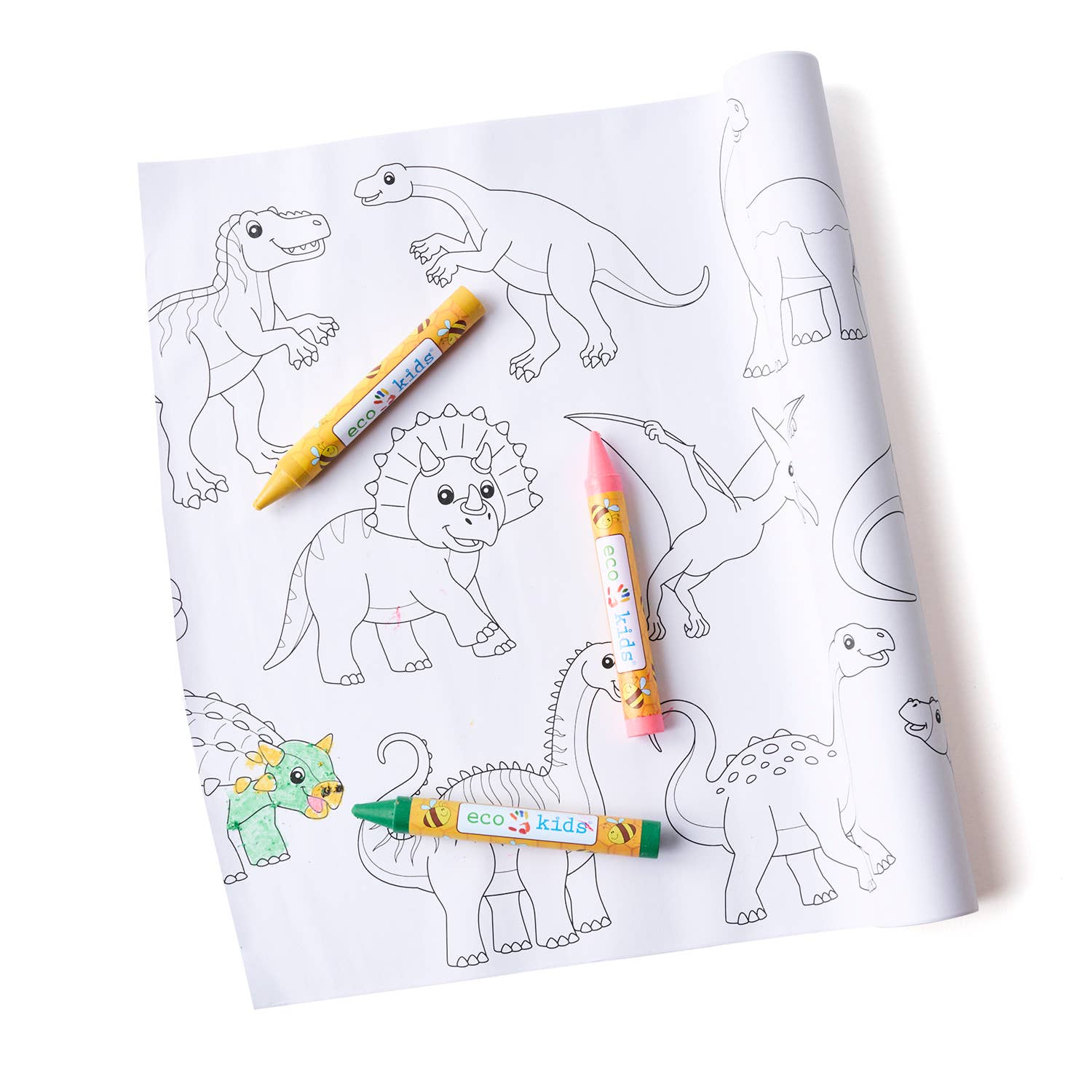 Dinosaur coloring scroll