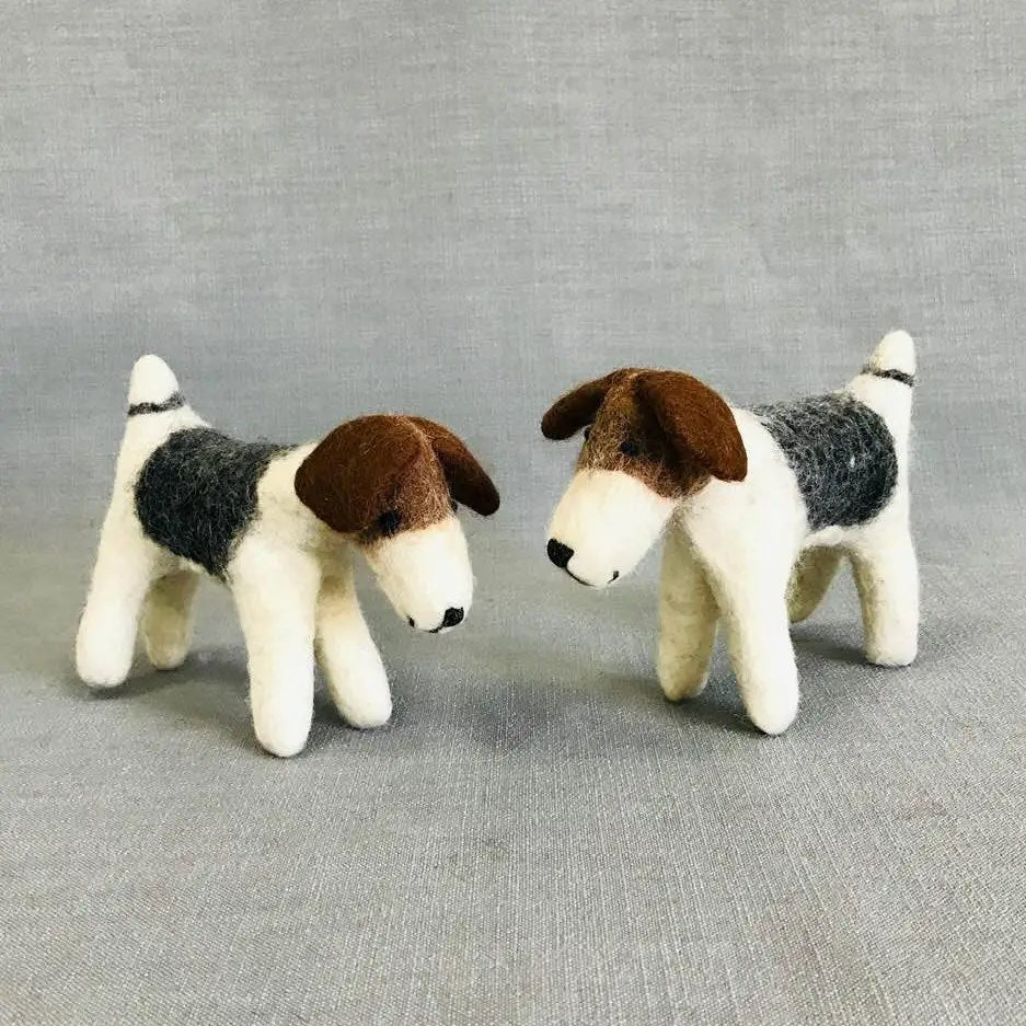 Wool felt dog