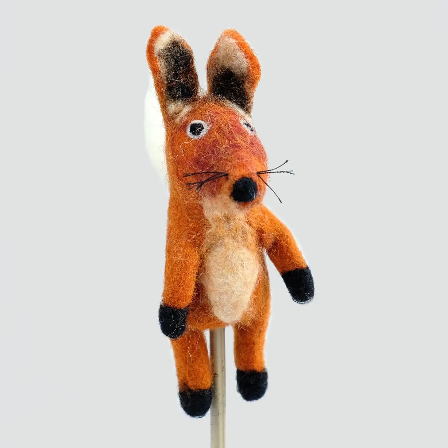 Wool Felt fox finger puppets