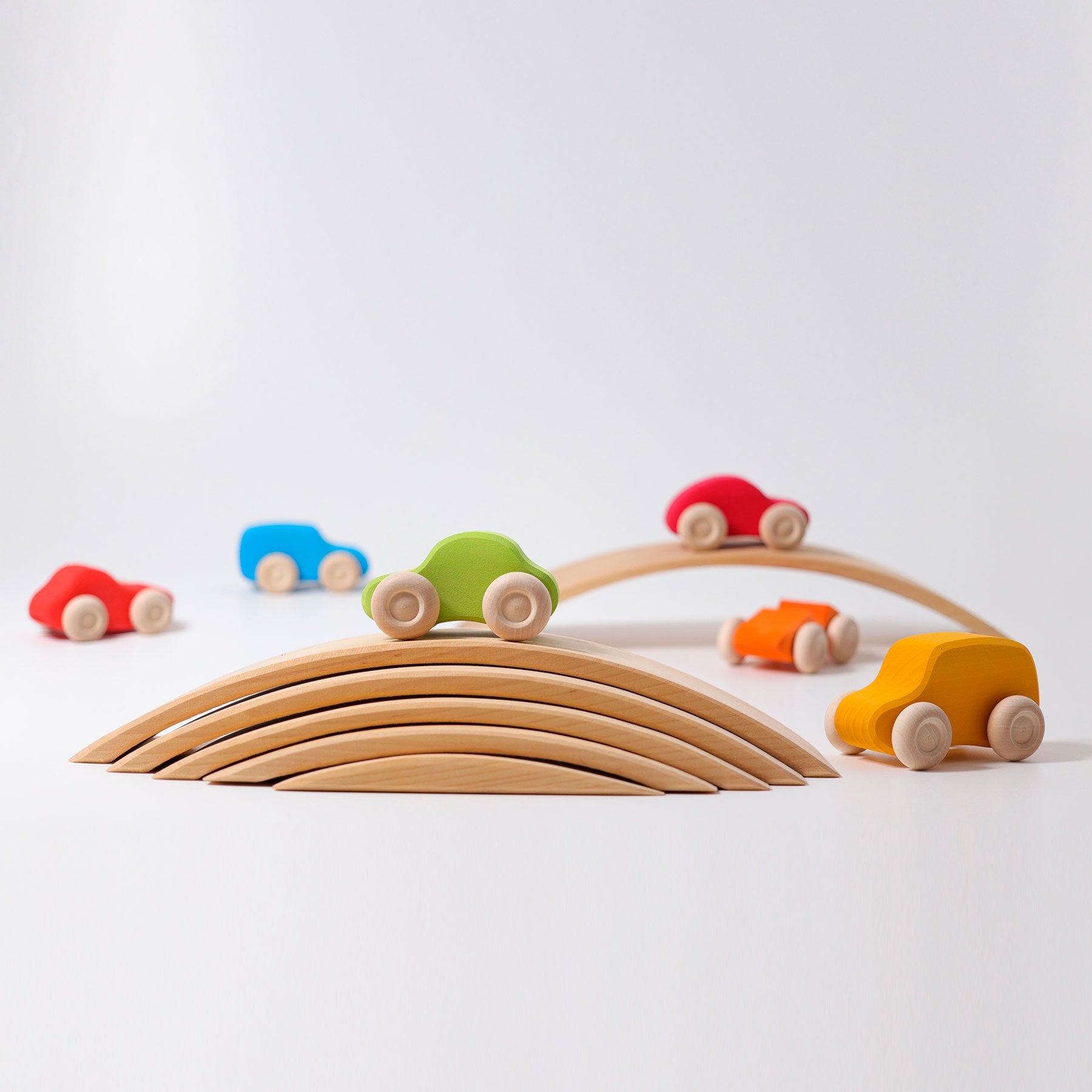 Wooden Cars Set with Arches