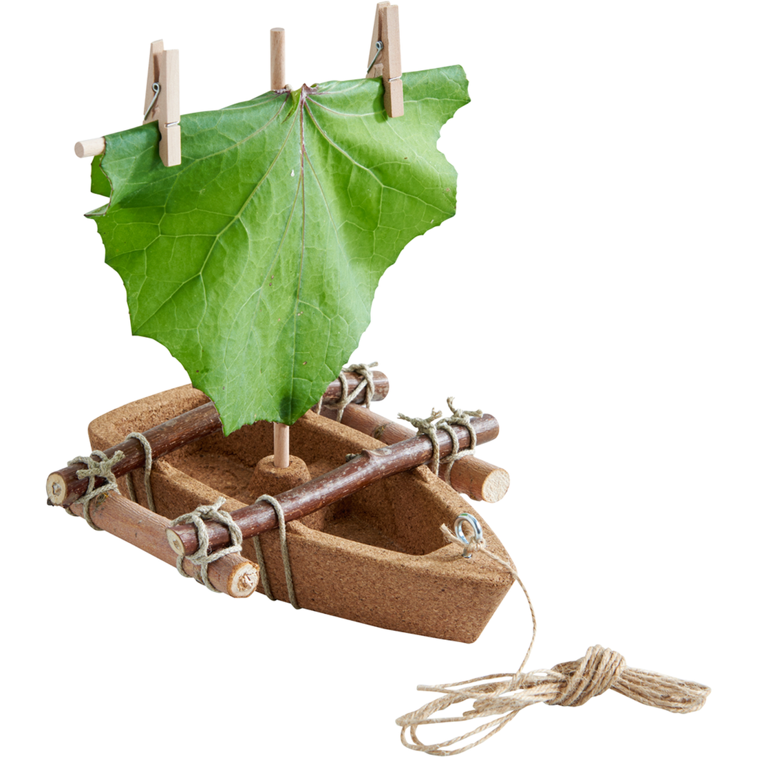 Terra Cork Boat by Haba, assembled