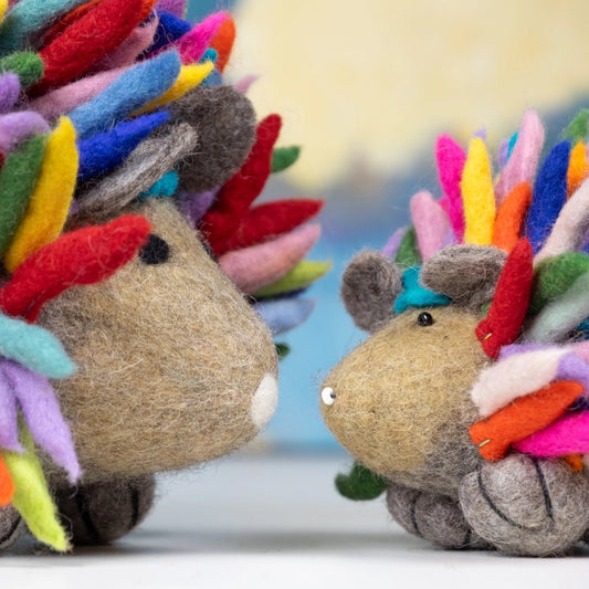 felt hedgehog rainbow