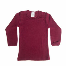 Load image into Gallery viewer, Raspberry Wool Silk Long Sleeve Under Shirt
