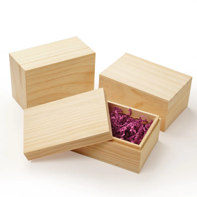 pine wood craft boxes