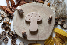 Load image into Gallery viewer, Mushroom Fine Motor Board with nature elements
