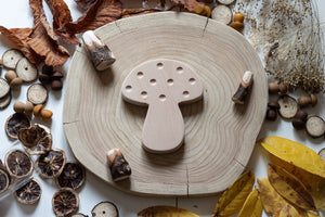 Mushroom Fine Motor Board with nature elements