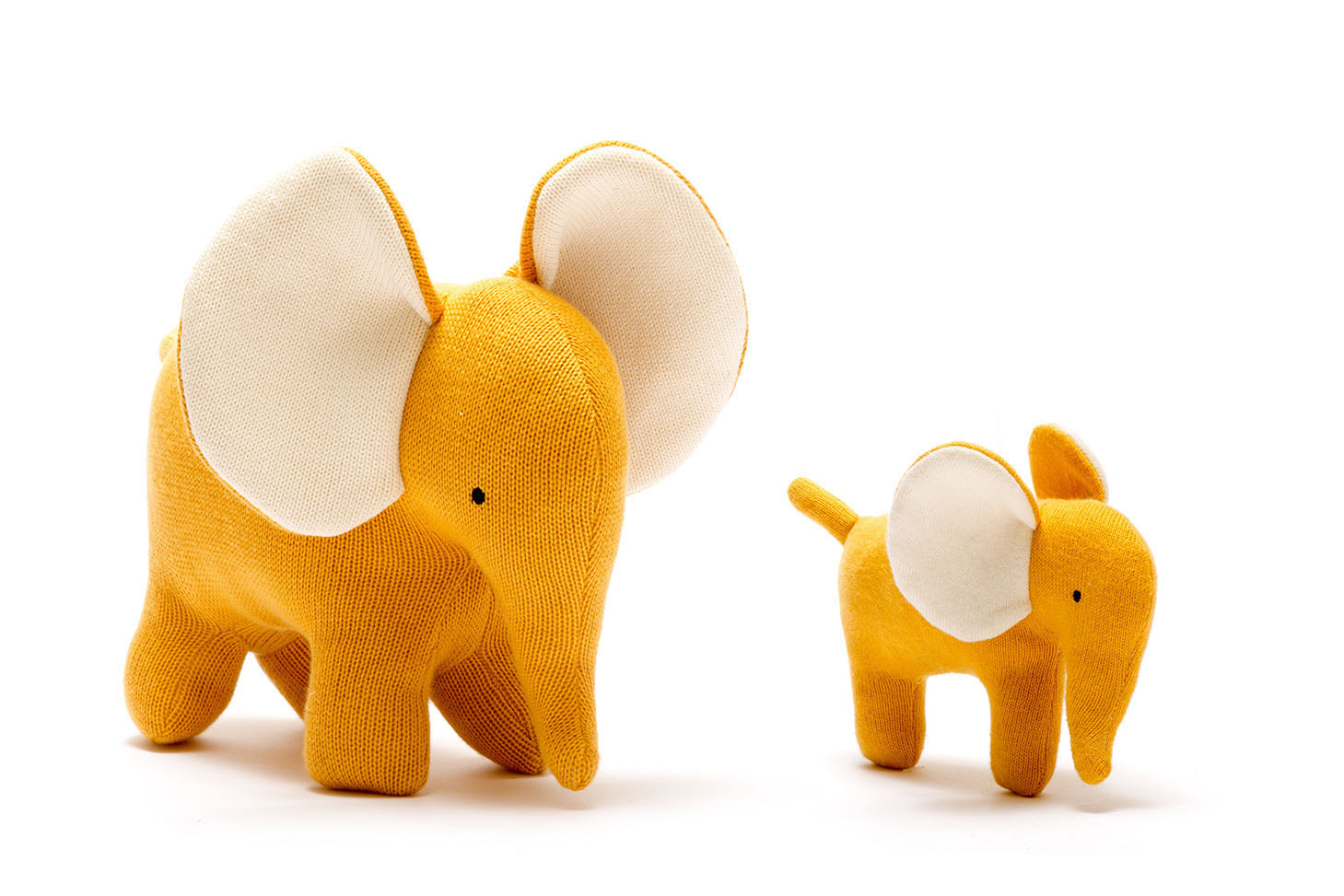 Organic Cotton Mustard Elephants