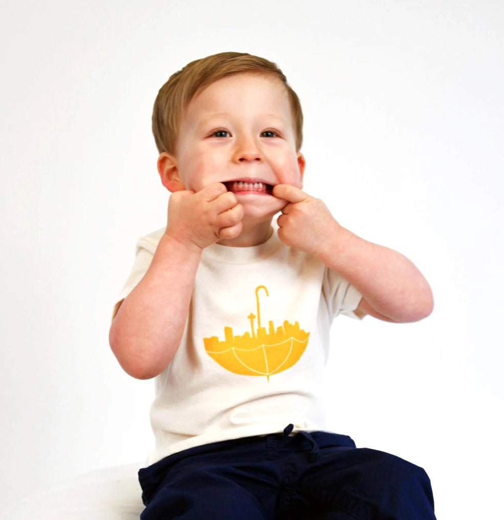 Umbrella Seattle Organic Cotton Kids Tees by Orange Twilst