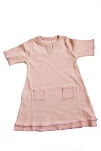 Organic Soft Rose Baby Tunic Pocket Dress