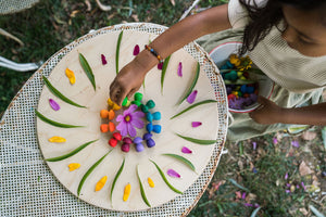 Art with Rainbow mushroom mandala