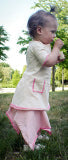 Load image into Gallery viewer, Organic Soft Rose Baby Tunic Pocket Dress
