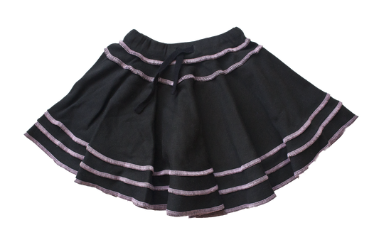 TwOOwls Black/Pink Baby ChaCha Skirt -100% organic cotton