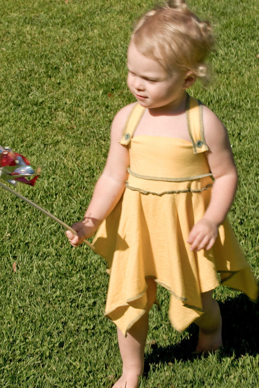 Organic Pink Rose Skirt Dress Combo