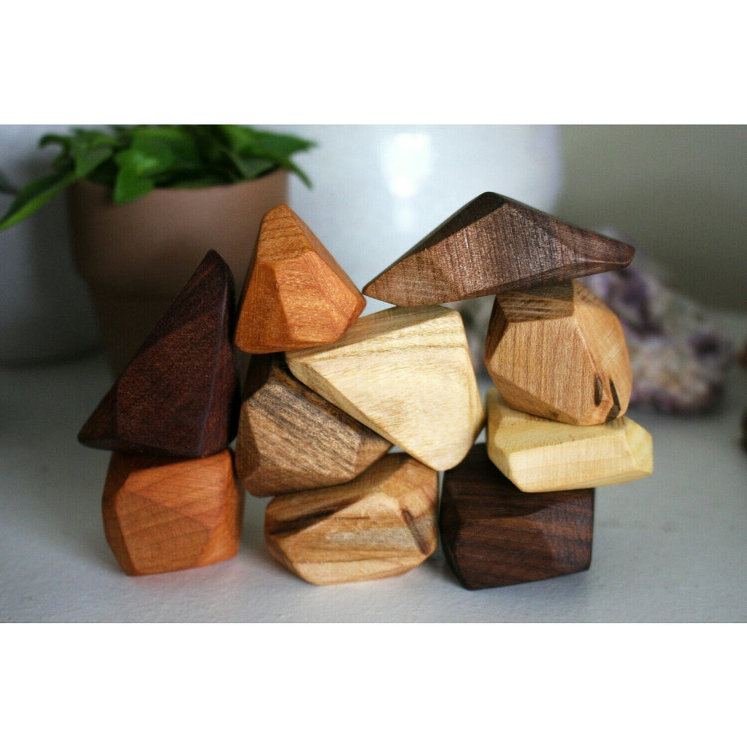 Mini Wood Stacking Stones