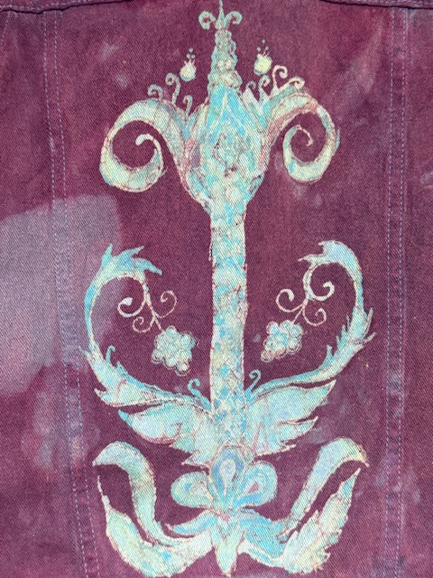 Blue Baroque Jean Vest - L