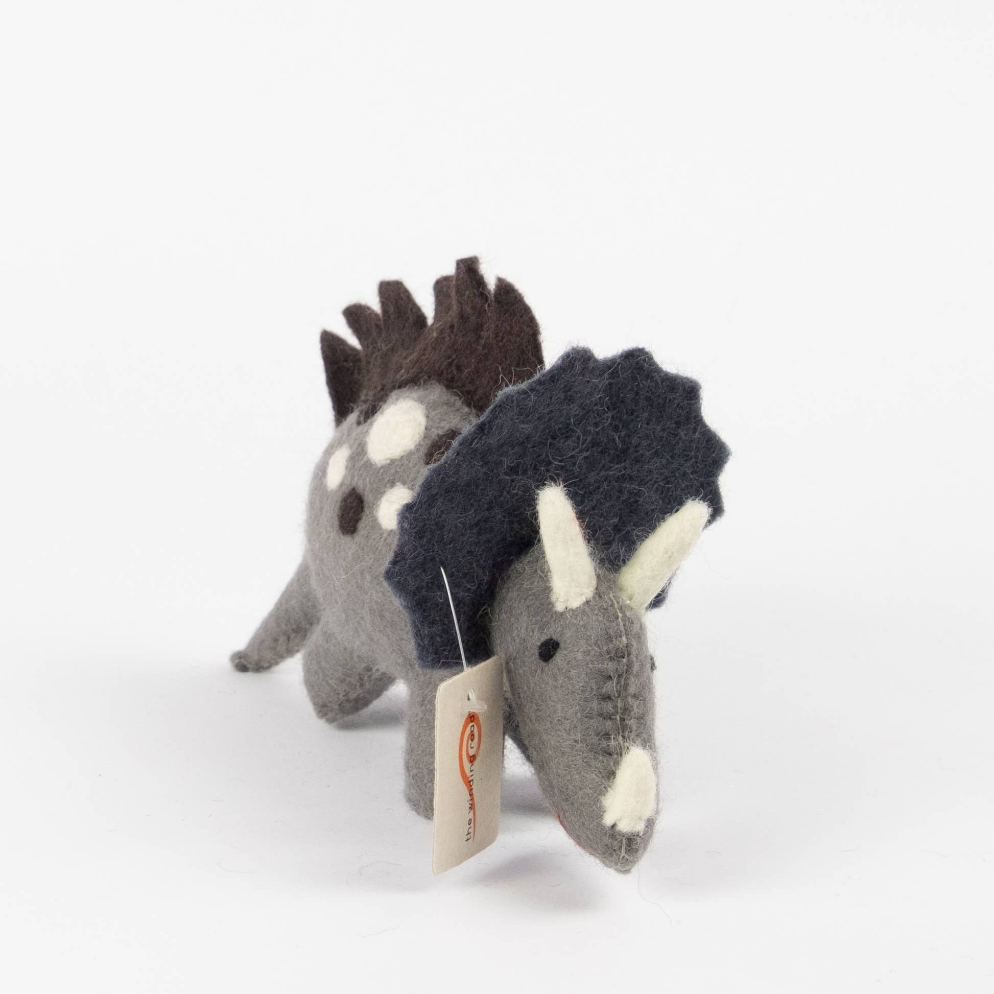 wool felt triceratops