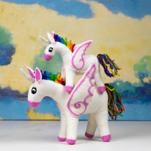 Load image into Gallery viewer, felt rainbow unicorns
