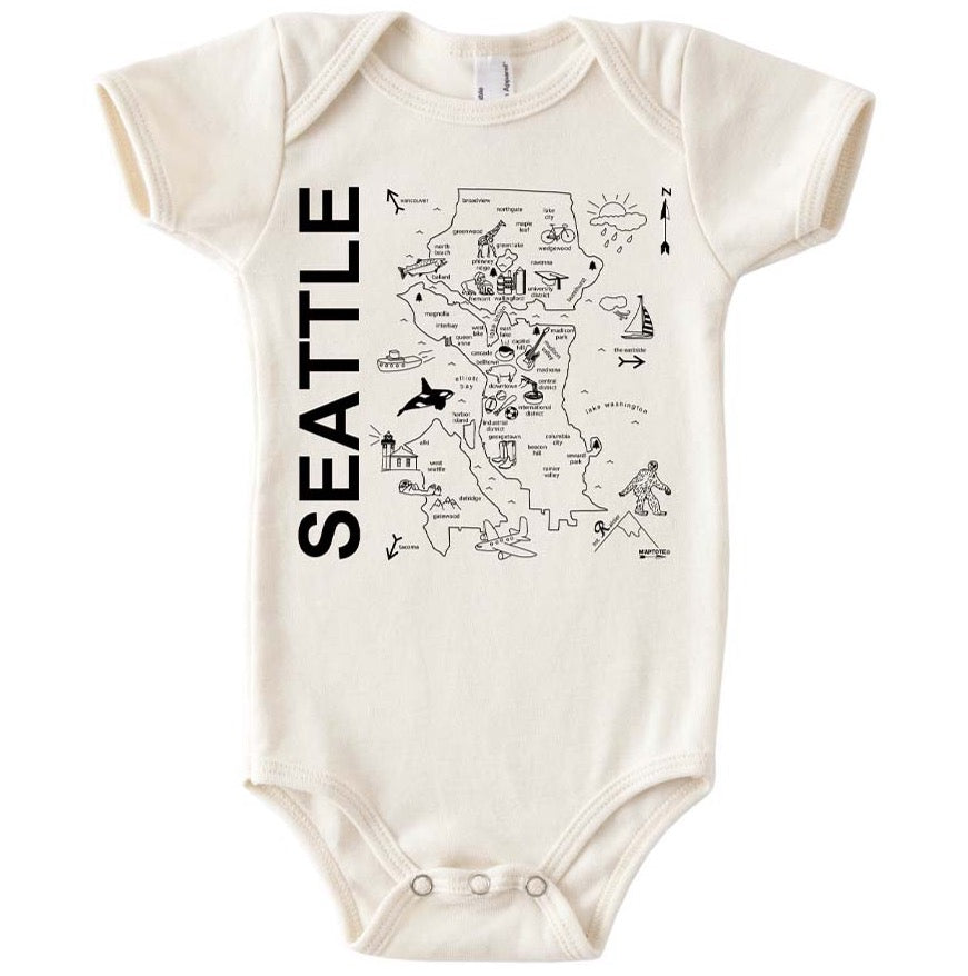 Seattle Map Onesie 