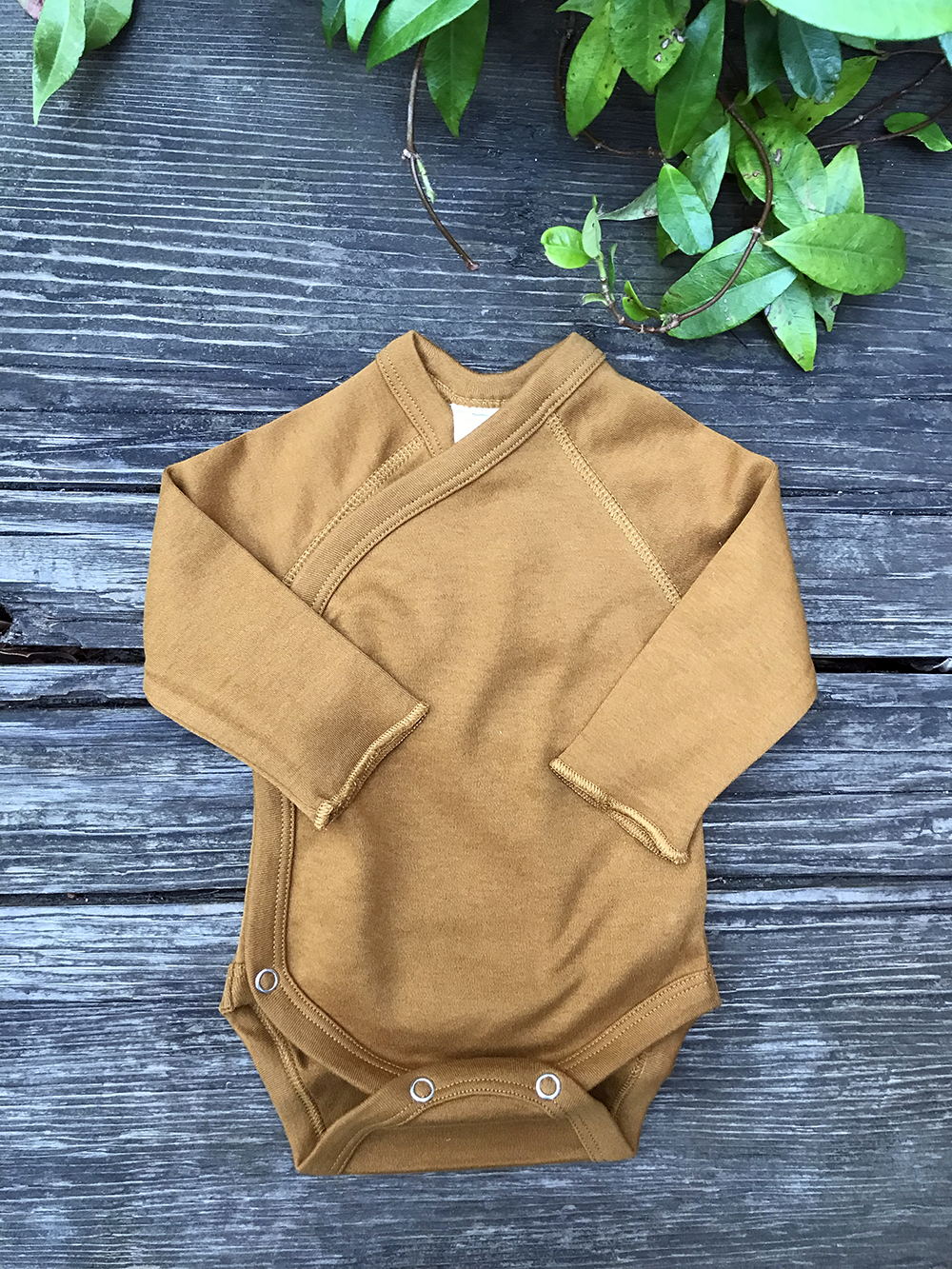 Wrap Bodysuit in Ochre