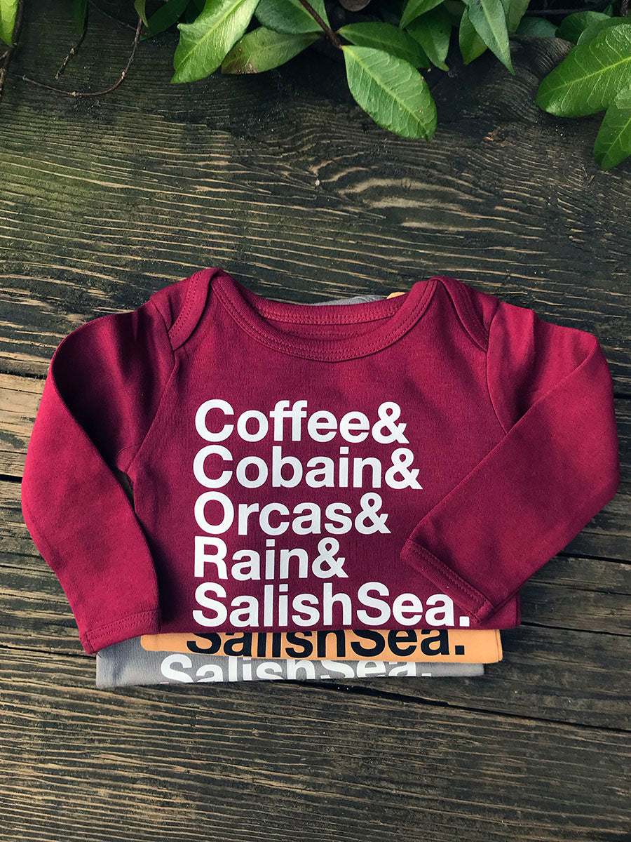 The seattle onesie in maroon