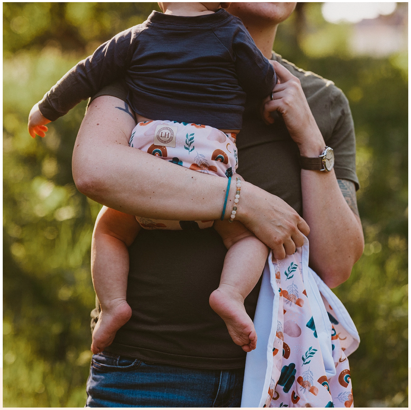 rainbow cloth diaper